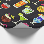 Het is 5 uur klokken ergens waar Cocktails zitten Cadeaupapier (Hoek)