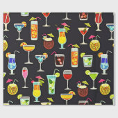 Het is 5 uur klokken ergens waar Cocktails zitten Cadeaupapier (Vlak)