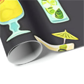 Het is 5 uur klokken ergens waar Cocktails zitten Cadeaupapier (Rol Hoek)