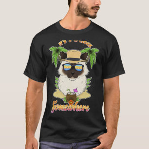 Het Is 5 Uur Overal Drinkende Birmaanse Kat T-shirt