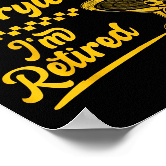 Het is 5 uur overal grappige gepensioneerde staart poster (Hoek)