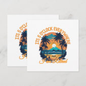 Het is 5 uur overal Ik ben gepensioneerd Kaart (Voorkant / Achterkant)