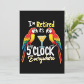 Het is 5 uur overal met pensioen kaart (Staand voorkant)
