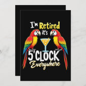 Het is 5 uur overal met pensioen kaart (Voorkant / Achterkant)