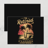 Het is 5 uur overal waar ik in de gevangenis zit briefkaart (Voorkant / Achterkant)