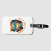 Het is 5 uur overal waar ik met pensioen ben bagagelabel (Voorkant (horizontaal))