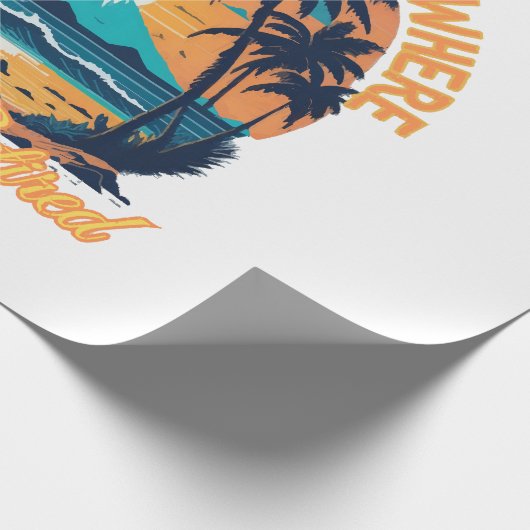 Het is 5 uur overal waar ik met pensioen ben cadeaupapier (Hoek)