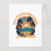 Het is 5 uur overal waar ik met pensioen ben informatiekaartje (Achterkant)