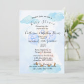 Het is A Boy lief baby lam met ballonnen Invitatio Kaart (Staand voorkant)