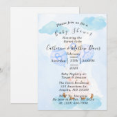 Het is A Boy lief baby lam met ballonnen Invitatio Kaart (Voorkant / Achterkant)