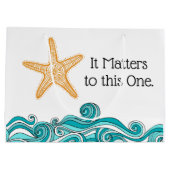 Het is aan Deze Één Zeester van belang Large Cadeautasje (Achterkant)