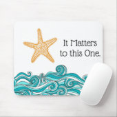 Het is aan Deze Één Zeester van belang Muismat (Met muis)