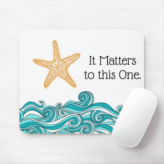 Het is aan Deze Één Zeester van belang Muismat (Met muis)