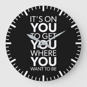 Het is aan jou, Gym succes Hustle Grind Motivatie Grote Klok