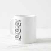 Het is aan jou, Gym succes Hustle Grind Motivatie Koffiemok (Voorkant links)