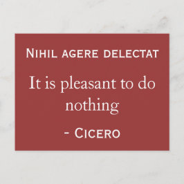 Het is aangenaam om niets te doen briefkaart