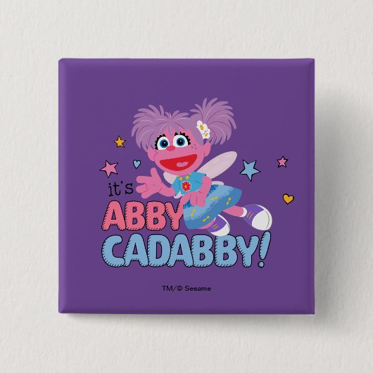 Het is Abby Cadabby. Vierkante Button 5,1 Cm (Voorkant)