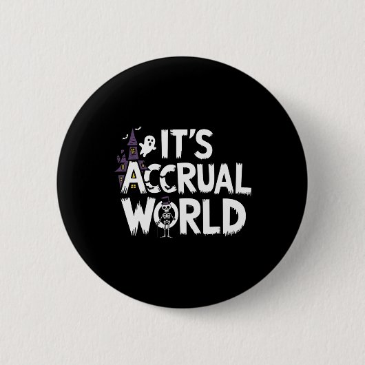Het is Accrual World Design Funny Accountant Hallo Ronde Button 5,7 Cm (Voorkant)