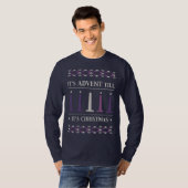 Het is Advent tot het kerstfeest Mannen lang Sleev T-shirt (Voorkant volledig)