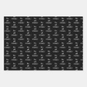 Het is All Coal KerstBlack Typography Novelty Inpakpapier Vel (Voorkant)