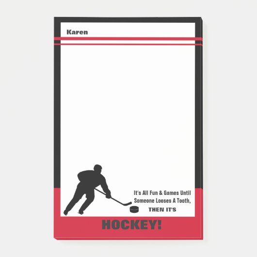 Het is All Fun & Games...Dan is het HOCKEY! Post-it® Notes (Voorkant)