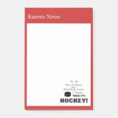Het is All Fun & Games...Dan is het HOCKEY! Post-it® Notes (Voorkant)
