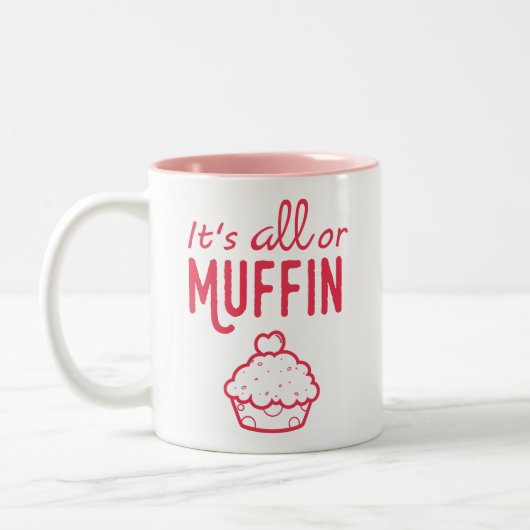 Het is All of Muffin Funny Mug Tweekleurige Koffiemok (Links)