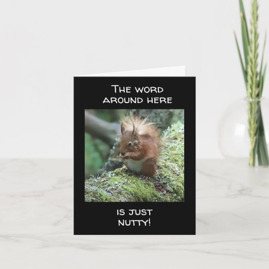 HET IS ALLEEN 'NUTTY' DAT U NIET '40' KAN DRAAIEN. KAART (Voorkant)