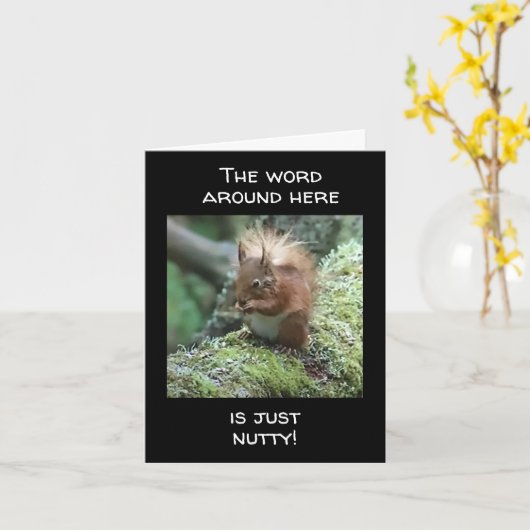 HET IS ALLEEN 'NUTTY' DAT U NIET '40' KAN DRAAIEN. KAART (Gele Bloem)