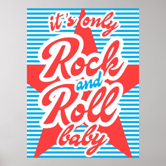 Het is alleen Rock and Roll Baby, met rode ster. Poster (Voorkant)
