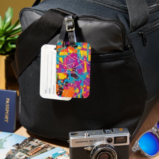 Het is allemaal Abstract verbonden Bagagelabel (Voorkant & Achterkant)