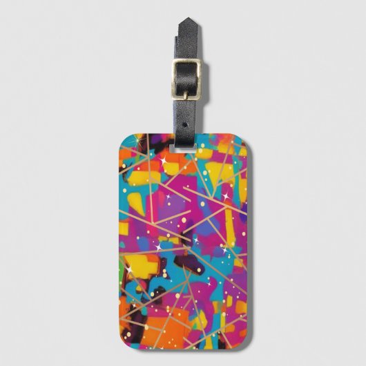 Het is allemaal Abstract verbonden Bagagelabel (Voorkant (verticaal))