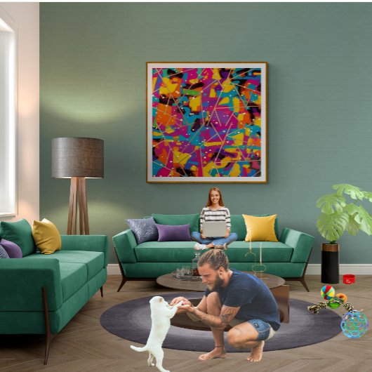 Het is allemaal Abstract verbonden Poster