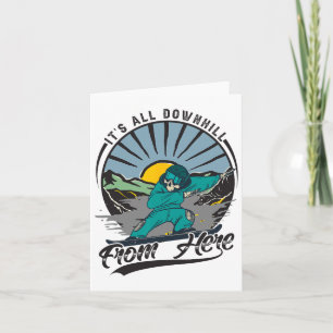 Het is allemaal bergafwaarts vanaf hier - Snowboar Kaart