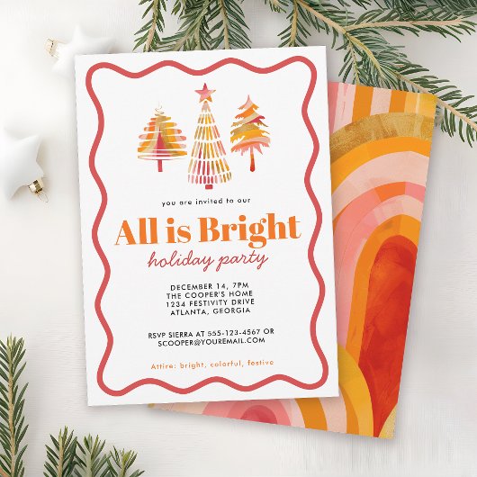 Het is allemaal Bright Modern Holiday Party Kaart