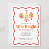 Het is allemaal Bright Modern Holiday Party Kaart (Voorkant)