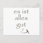 "Het is allemaal goed" Briefkaart (Voorkant)