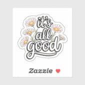 Het is allemaal goed Daisy Flower Vinyl Sticker (Vel)