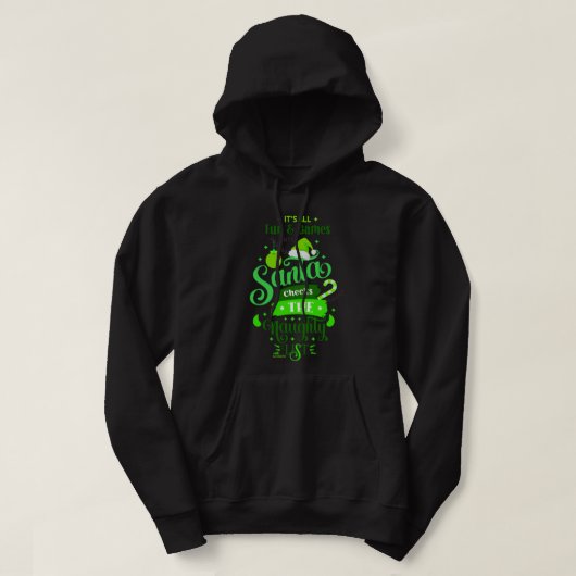 HET IS ALLEMAAL GOED EN GAMES TOT SANTA.. grappig. Hoodie (Design voorkant)