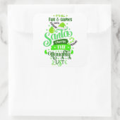 HET IS ALLEMAAL GOED EN GAMES TOT SANTA.. grappig. Vierkante Sticker (Tas)