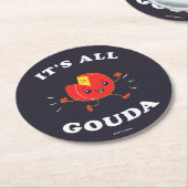 Het is allemaal Gouda Ronde Kartonnen Onderzetter (Gebogen)