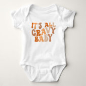 Het is allemaal Gravy Baby - Grappige Thanksgiving Romper (Voorkant)