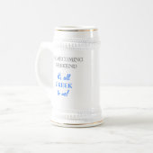 "Het is allemaal GRIEK voor mij!" stein (keramiek) Bierpul (Voorkant links)