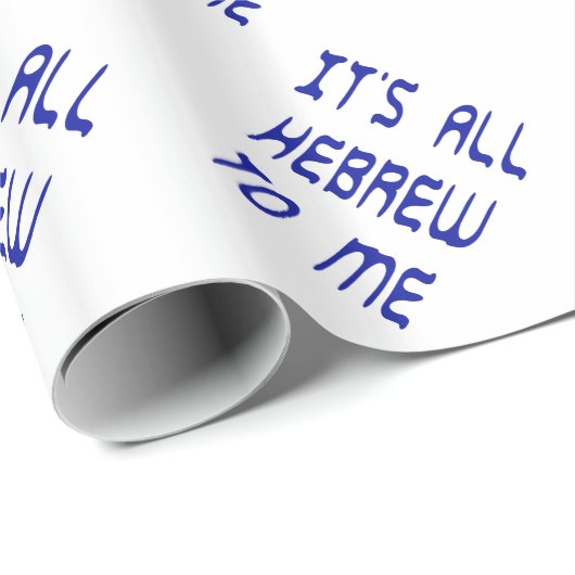 Het is allemaal Hebreeuws voor mij Cadeaupapier (Rol Hoek)