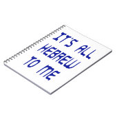 Het is allemaal Hebreeuws voor mij Notitieboek (Linkerzijde)