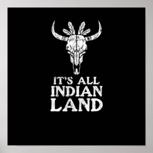 Het is allemaal Indiaas Land Native American Day S Poster