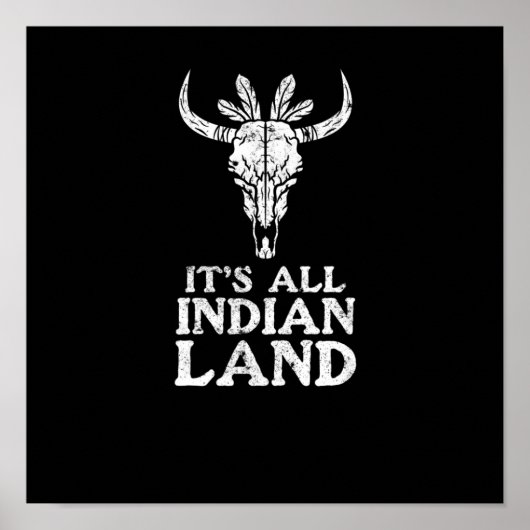 Het is allemaal Indiaas Land Native American Day S Poster (Voorkant)