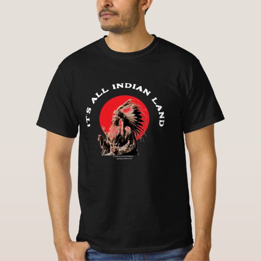 Het is allemaal Indian Land Native American Basic  T-shirt (Voorkant)