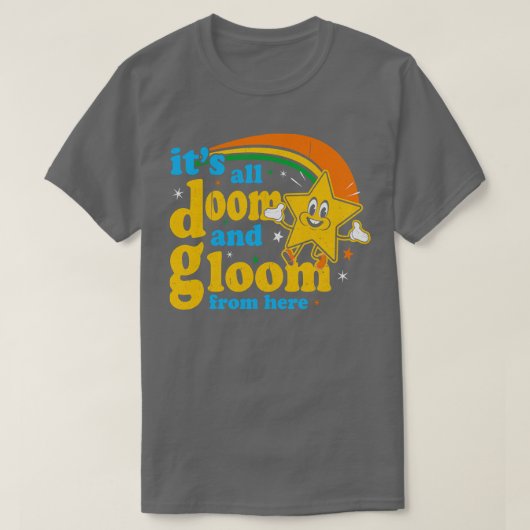 Het is allemaal kommer en kwel vanaf hier t-shirt (Design voorkant)