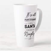 Het is allemaal leuk en aardig totdat de Kerstman  Latte Mok (Rechterhoek)